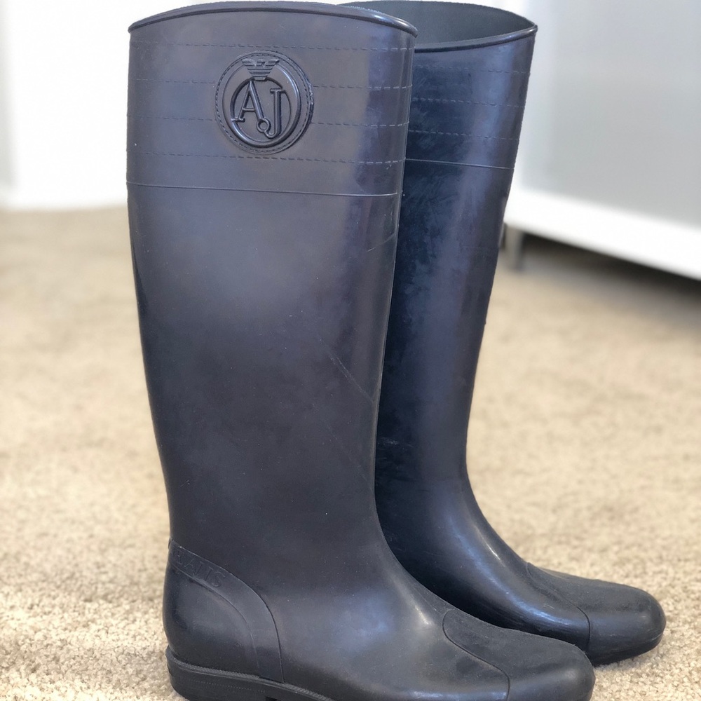 Armani Rain Boots Dark Blue
